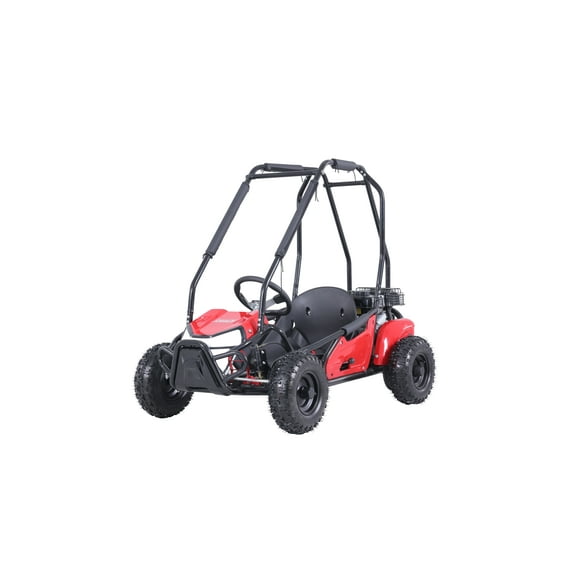 Coleman Powersports GK100 98cc One Seater Gas Powered Go-Kart, for Ages 13 and Up, Red