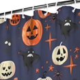 thumbnail image 3 of Dark Blue Pumpkin Ghost Halloween Pattern Shower Curtain 72"x72" ,Bathroom Decorative Shower Curtains Set with 12 Hooks,Modern Waterproof Washable Shower Curtain, 3 of 6