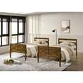 thumbnail image 4 of Home Design Exeter Twin Over Twin Solid Wood Bunk Bed Frame with Guardrails and Ladder, Brown, Easy Assembly, 4 of 11
