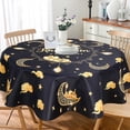 thumbnail image 3 of 150cm Polyester Round Waterproof Cover Table Decor Eid Mubarak Restaurant Decoration Tablecloth Ramadan Home Decor Islamic Art, 3 of 9