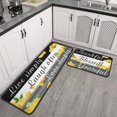 thumbnail image 6 of 2 Pieces Lemon Kitchen Decor Rug Set, Washable Non-Slip Kitchen Sink Mats, Indoor Laundry Room Runner Area Carpet Farmhouse Style Decoration 17"x47"+17"x30", 6 of 6