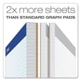 thumbnail image 2 of Quad Double Sheet Pad, Quadrille Rule (4 Sq/in), 100 White 8.5 X 11.75 Sheets | Bundle of 2 Pads, 2 of 5