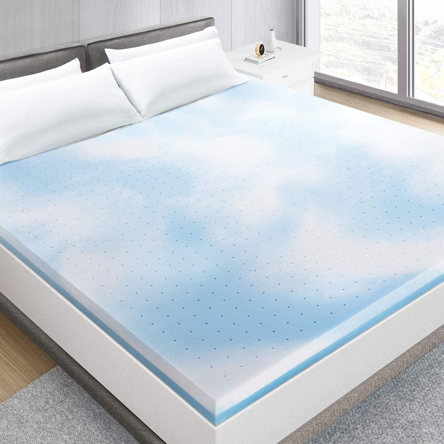 Memory Foam Mattress Topper Queen 