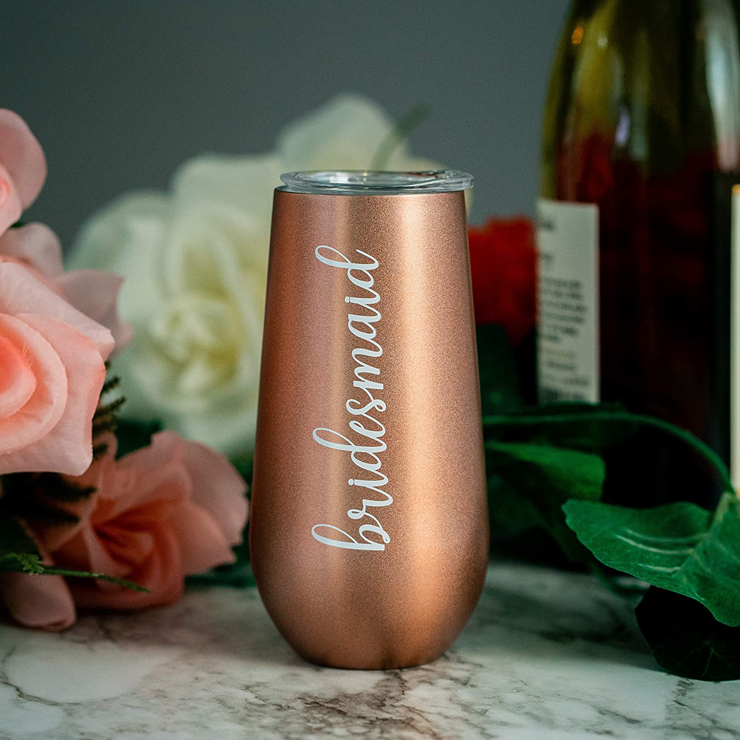 Bangda 6oz Stemless Champagne Flutes Wine Tumbler Stainless Steel Cocktail  Cups - Bangda Bottle