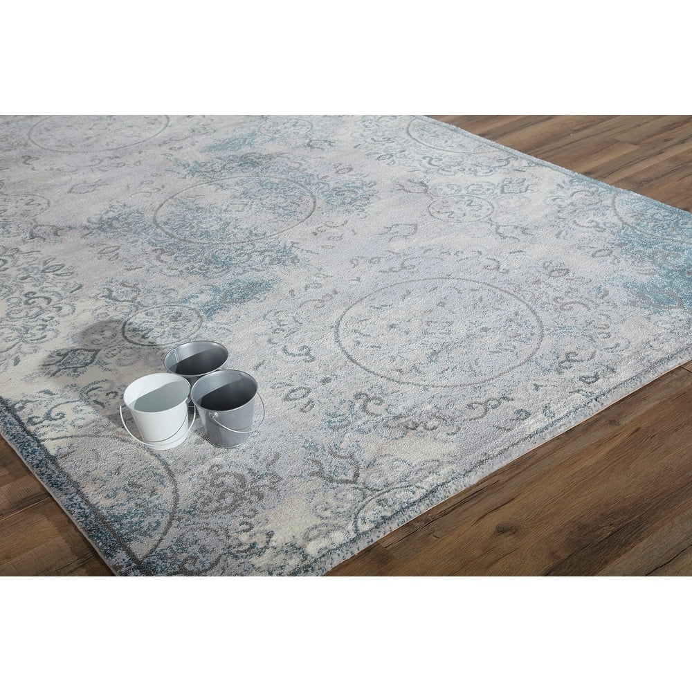 Rugs America Brighton Collection Shades Of Slate BH300A Transitional Oriental Area Rug 5' x 8'