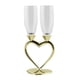thumbnail image 1 of Vasos de cristal con forma de corazón para bebidas, para exteriores, interiores, aniversarios, picnics y vacaciones. Dorado, 1 of 9