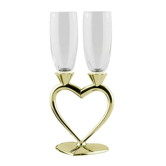 Taza de bebidas novedosas, copas de cristal en forma de corazón para barbacoas de Hotel, fiestas, piscina, regalos de vacaciones Dorado mayimx Copas de bebidas