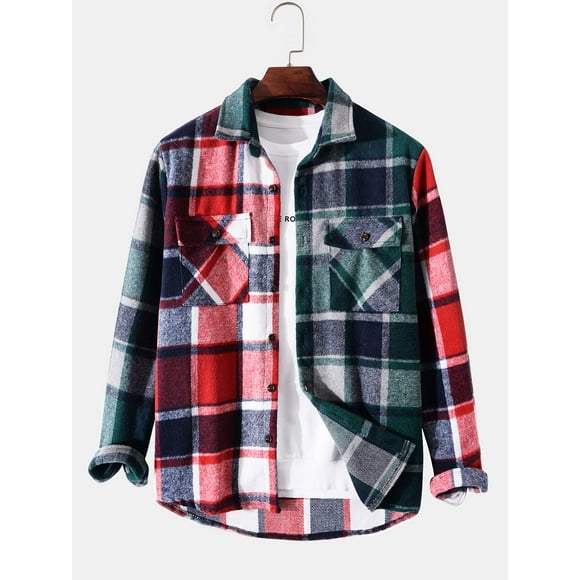 Mens Green Flannel Shirt
