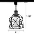 thumbnail image 3 of Kiven J Track Pendant Lightning, 3 Lights Industrial J Track Light Heads, Adjustable Tilt Angle with Black Iron Cage Shade for Bedroom Kitchen Home Lighting,E26 Socket, 3 of 6