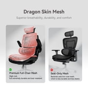 SIHOO M59AS Ergonomic Office Chair, High Back Mesh Office Chairs with 3D Flip Armrests and Headrest for Adults, Black, 300lb