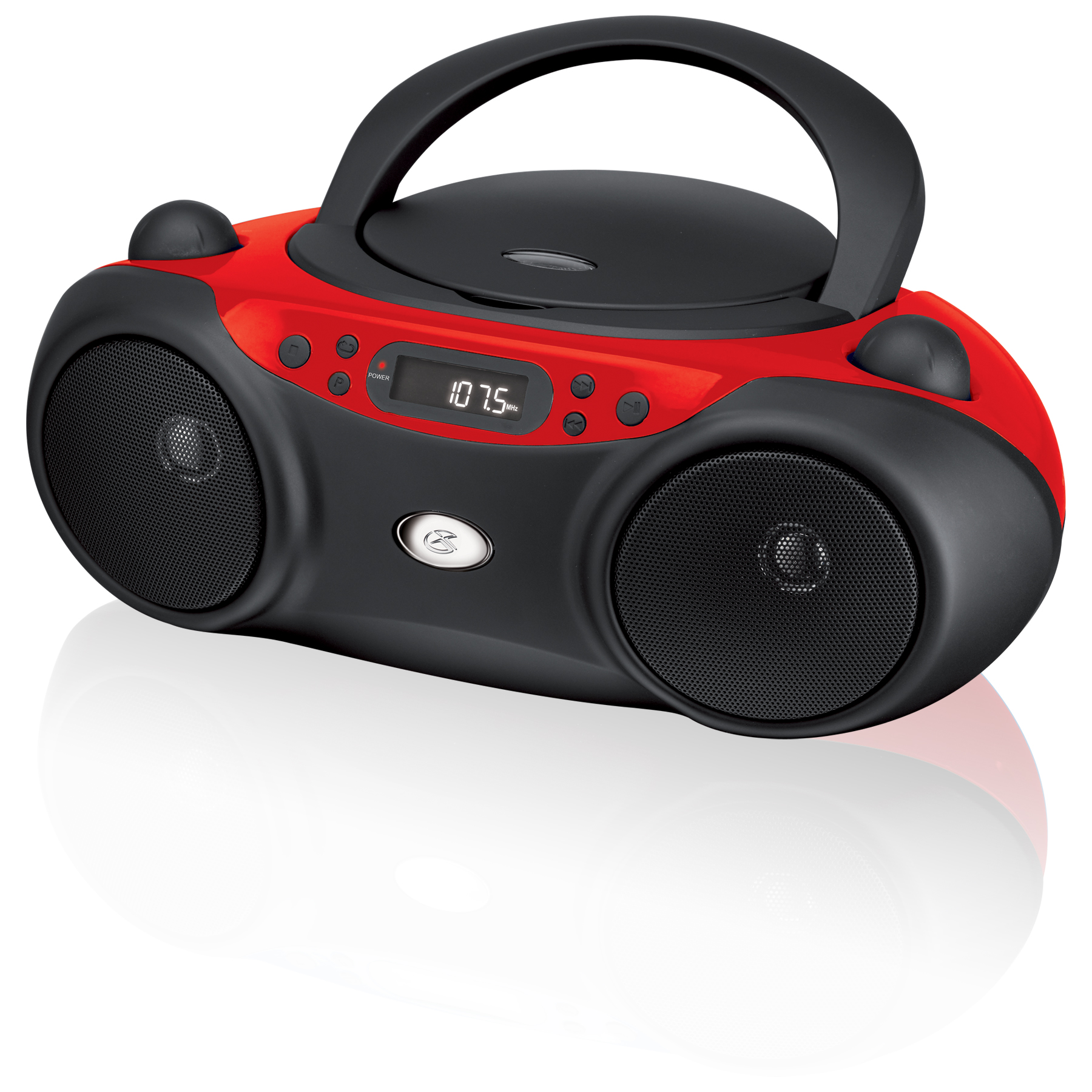 GPX Portable CD Boombox with AM/FM Radio, Red photo 4