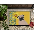 thumbnail image 3 of Summer Sunflowers Fawn Pug Indoor or Outdoor Mat 24x36 36 in x 24 in, 3 of 5