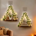 thumbnail image 4 of WETRBWEH Floating Shelves for Wall No Drilling, 2pcs Artificial Greenery and Light Strip Hanging Shelf Wall Shelves for Aesthetic Room Home Decor, 4 of 8