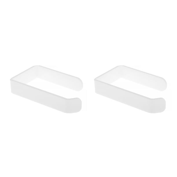 Injueey Soporte de papel montado en la pared baño cocina estante de almacenamiento autoadhesivo gancho percha sin perforaciones con pegatinas Type2 NO2