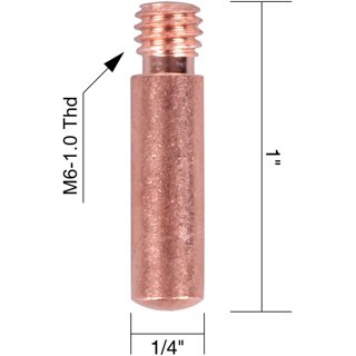 FasTip Welding Contact Tip, 0.035 Inch, Copper, 10-Pack - For Mild & Stainless Steel Wire