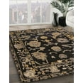 thumbnail image 3 of Ahgly Company Machine Washable Indoor Rectangle Abstract Dark Almond Brown Area Rugs, 8' x 10', 3 of 7