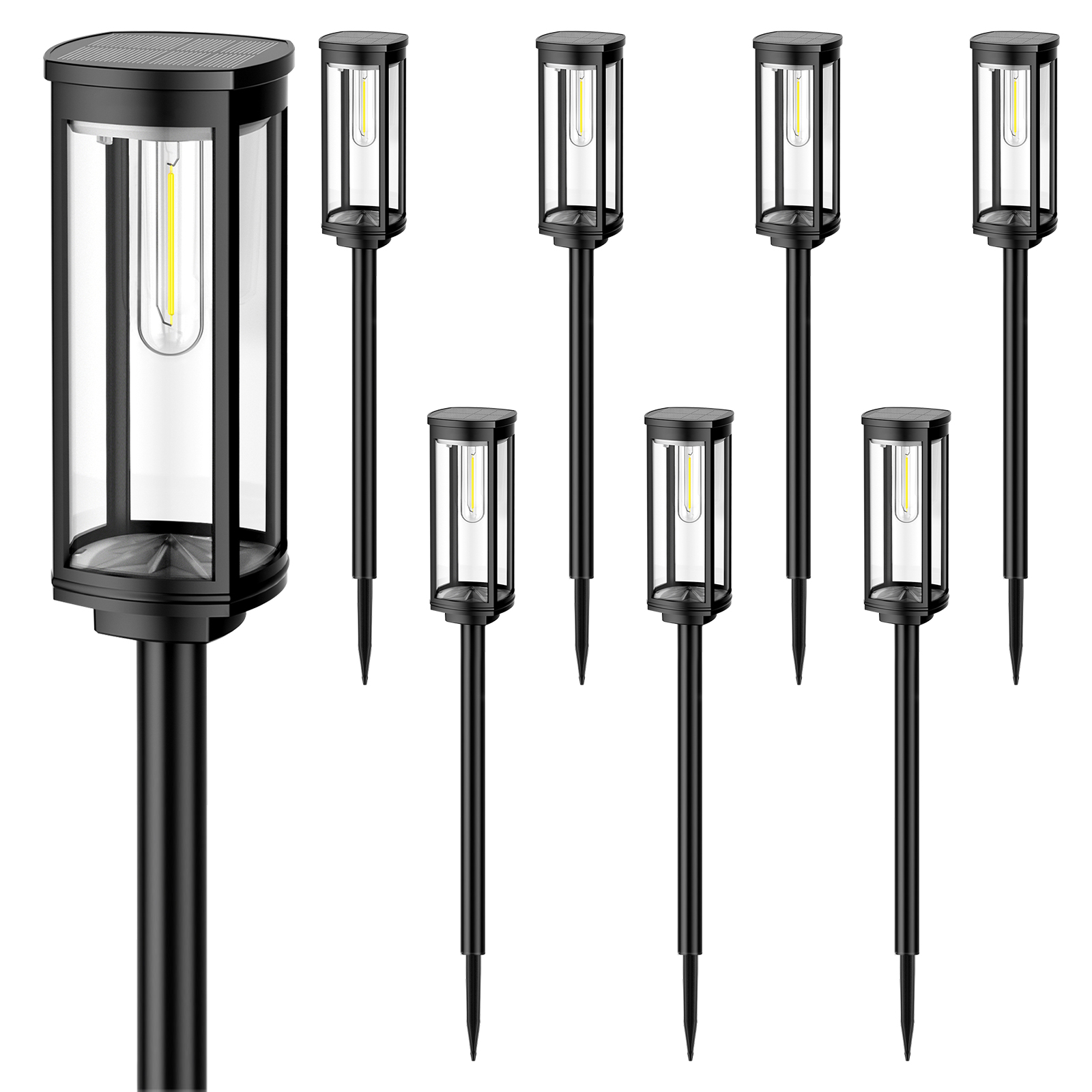 Bitpott Solar Pathway Lights, 8 Pack LED Warm White Outdoor photo 8