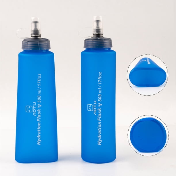Bouteille Souple Pliable 1 L – TPU Qualité Alimentaire, Embout Pratique, Pour Sport/rando/vélo, Légère Et Gain De Place
