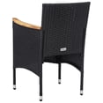 thumbnail image 5 of Bowery Hill Poly Rattan Medium Removable Covers Dining Set in Black, 5 of 12