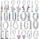 thumbnail image 2 of Kinel, nuevo anillo de circón de corte redondo de Esmeralda para mujer, anillo de promesa de oro rosa 585 de lujo, anillo de boda, joyería, regalos del Día de San Valentín, 2 of 4