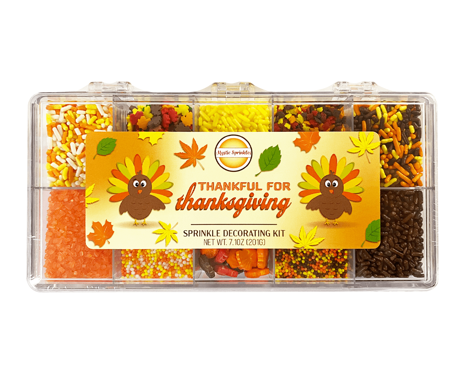 Mystic Sprinkles Thankful for Thanksgiving Sprinkle Decorating Kit 7.1
