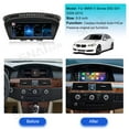 thumbnail image 2 of SNATEEN 8.8 inch Linux Carplay Screen/Radio/Multimedia Player for BMW 5 Series E60 E61 2005-2010 Universal Car Navigation/GPS Upgrade Headunit Display HD Touch Screen Replace System, 2 of 11