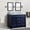 Blue & White, variant on 48 in. Double Round Sink Vanity with Carrara Marble Top, Blue & White