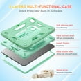thumbnail image 3 of 3 Layers Case for iPad Pro 11 2024 with Kickstand / Nylon Shoulder Strap / Pencil Holder, Military Grade Protection Rugged Case Cover for iPad Pro 11 2024, Mintgreen, 3 of 5
