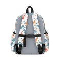thumbnail image 3 of White Cartoon Dinosaurs Bones Pattern Cute School Backpack with Padded Back and Adjustable Shoulder Straps 13.4"x11"x4.7", 3 of 5