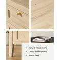 thumbnail image 2 of Joyyskill 52" Executive Desk with Storage Drawer, Farmhouse Home Office Desk with Storage Cabinet Wood Computer Writing Desk, Light Oak, 2 of 7