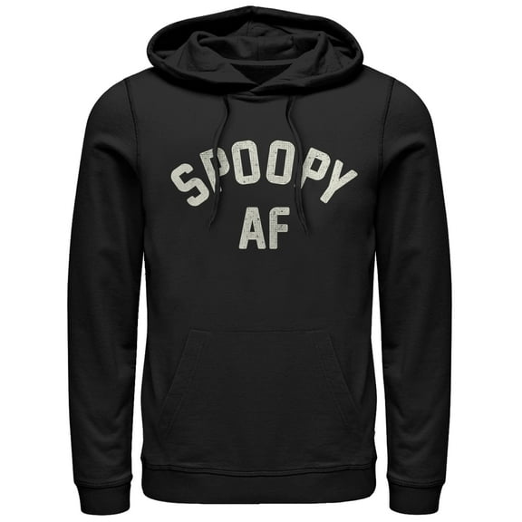 Men's CHIN UP Halloween Spoopy AF  Pull Over Hoodie Black 3X Large