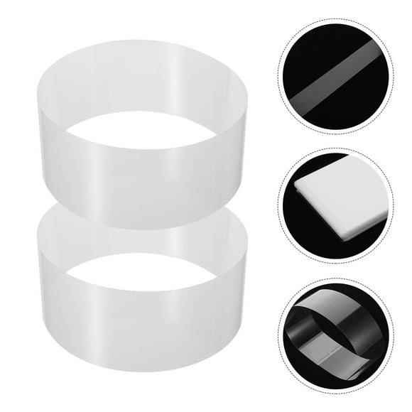 Minkissy Colliers à Gâteau 100 Feuilles Plastique Transparent pour Amateurs de Bricolage et Boulangers à Domicile