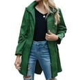 thumbnail image 2 of Chaqueta ligera impermeable para mujer, gabardina para exteriores con capucha, cortavientos ligero y resistente al viento., 2 of 5