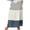 Navy, variant on Maoxin Womens Skirts Women's Printed Elastic Waistband Pleated Pocket Skirt With Mid Calf Skirt ,Light Blue,M