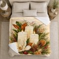 thumbnail image 5 of Candles with Magnolia and Dried Oranges, Warm Rustic Style for Holiday Lovers, Pinecone Ornament Scene, Cozy Flannel Blanket for Living Room and Bedroom, Christmas Gift and Seasonal Home Decor, 5 of 9
