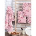 thumbnail image 2 of Spring Peaches Kitchen Dish Towels for Drying Dishes Set of 2, Botanical Blossom Flowers Branches Waffle Weave Microfiber Hand Tea Bathroom Towels Quick Dry & Absorbent Towel 15.7x23.6, 2 of 7