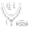 thumbnail image 2 of Valentine's Day Rhinestone Teardrop Jewelry Set - Romantic Festive Ambiance, Sparkling Rhinestone Necklace & Earrings, Perfect Valentine's Gift for Lovers, Elegant Party & Daily Wear, Silver, 2 of 5