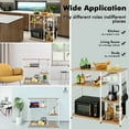 thumbnail image 4 of Costway Industrial Kitchen Baker's Rack Microwave Stand Utility Home Shelf w/ 6 Hooks, 4 of 9