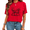 2-Red, variant on UNISHE Women's Large Daisy Graphic T-Shirt Retro Speckled Flower Print Tee Casual Short Sleeve Crewneck Top Trendy Summer Shirt