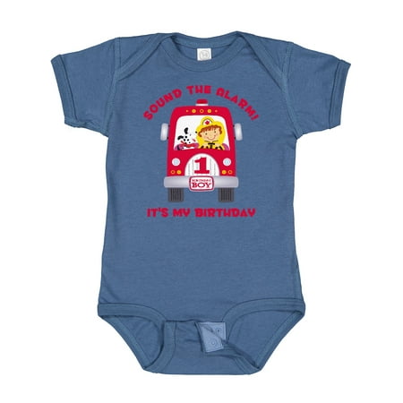 

Inktastic Fire Truck 1st Birthday Boy Gift Baby Boy Bodysuit