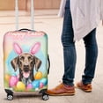 thumbnail image 4 of Happy Easter German Shorthaired Pointer with Bunny Ear Headband and Flowers Travel Luggage Cover GSP Lover Dog Gift Suitcase Dust Protective Decor - 13001, 4 of 5