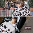 thumbnail image 7 of YIYIQCSJ Car Seat Cover Baby, Carseat Covers for Boy Girl, Minky Infant Car Seat Cover Winter, Peekaboo Opening Car Seat Canopy, Multiuse Baby Carrier, Stroller, Nursing Cover, Minky Blanket,, 7 of 7