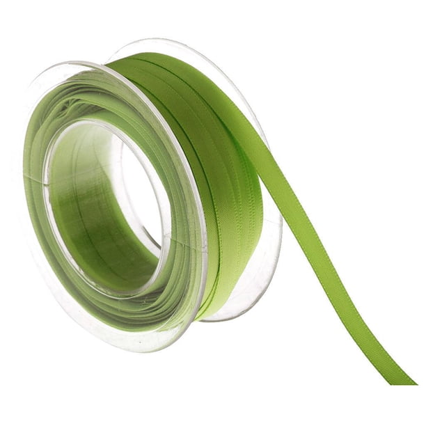 Cintas de de dos cara Cintas de poliéster de 22 colores para regalos de flores DIY Verde