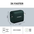 thumbnail image 4 of Liquipel Powertek Premium Braided 20W A/C Combo Charger - Green, 4 of 8