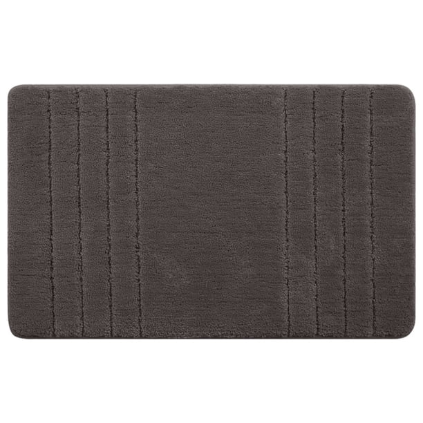 Alfombrilla de baño de microfibra, alfombra de ducha suave y absorbente con base antideslizante de caucho termoplástico, lavable a máquina y apta para secadora, para bañera, lavabo y tocador.