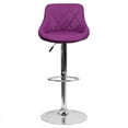 thumbnail image 5 of Bowery Hill Adjustable Faux Leather Quilted Bucket Seat Bar Stool in Purple, 5 of 5