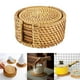 thumbnail image 1 of de posavasos pa bebidas de ratán natural tejido , mantel individual, posavasos incluido - Los 8cm, 3 tamaños perfecl Cojín de posavasos de taza de té, 1 of 8