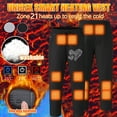 thumbnail image 3 of Wyobmus Heated Pants for Men Women Electric Usb 21 Heating Zones 3 Temperature Control Elastic Waist Drawstring Trousers Winter Warm,Battery Not Included H-Black, 3 of 9