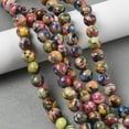 thumbnail image 5 of Dyed Natural Regalite/Imperial Jasper/Sea Sediment Jasper Beads Strands Round Mixed Color 8mm Hole: 1.2mm about 23pcs/strand 7.64''(19.4cm), 5 of 5