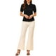 thumbnail image 2 of CAMISA DE MUJER CON COLLAR PETER PAN Y MANGAS CORTAS, BOTONES EN LA PARTE FRONTAL, COLOR NEGRO, 2 of 7